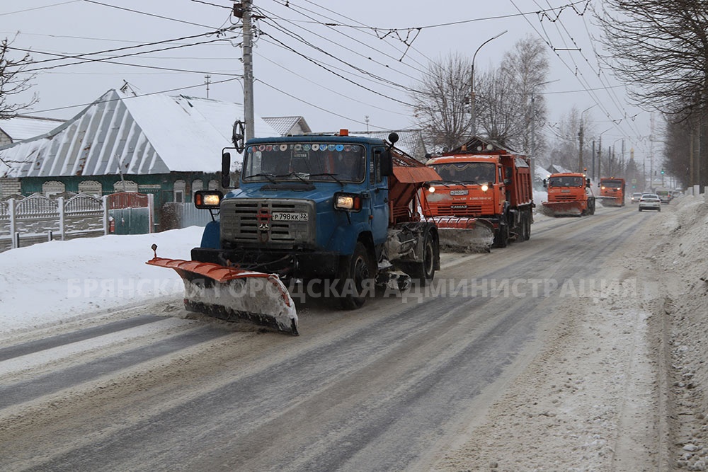 За сутки с улиц Брянска вывезли более 3800 тонн снега