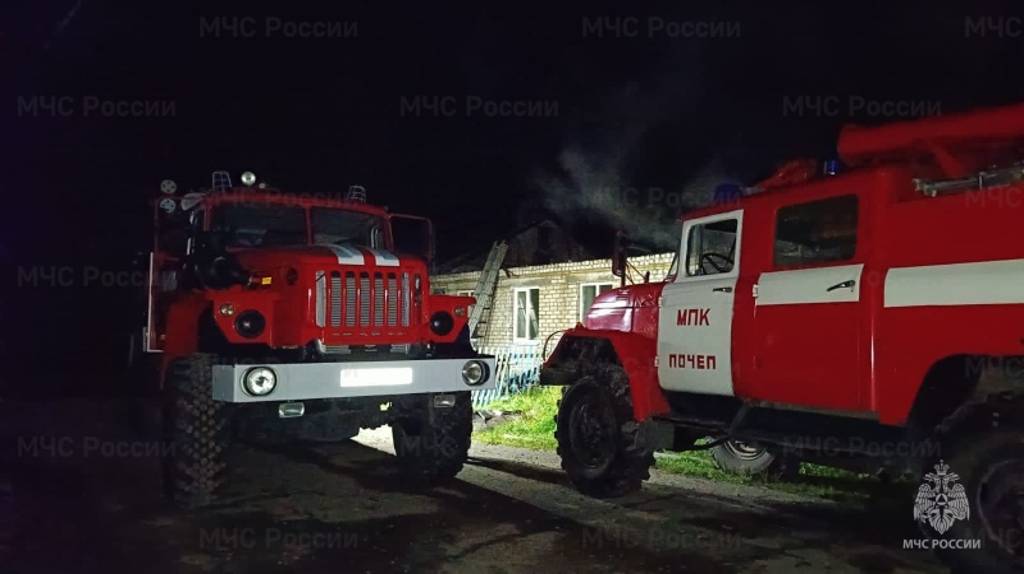 При пожаре в Почепском районе погибли двое мужчин 52 и 40 лет