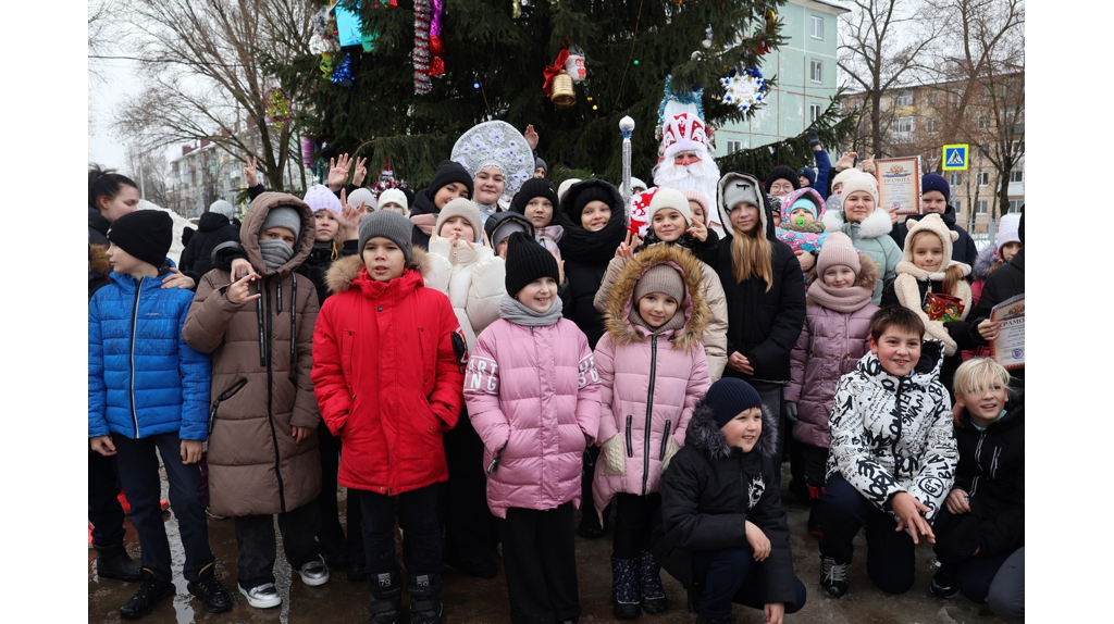 В Бежицком районе Брянска зажглись огни на новогодней елке