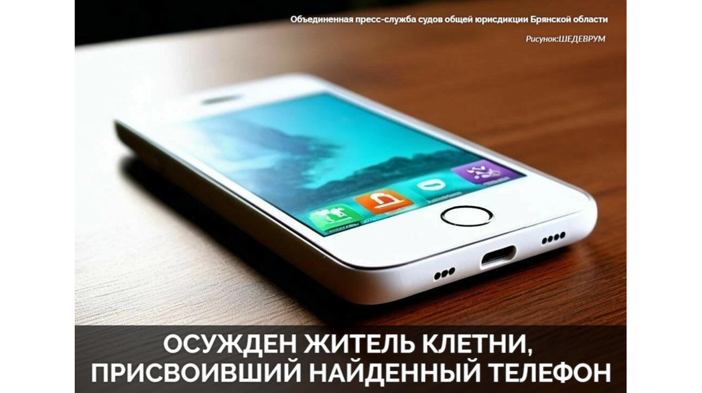 В Клетне уголовника осудили на год принудительных работ за найденный телефон