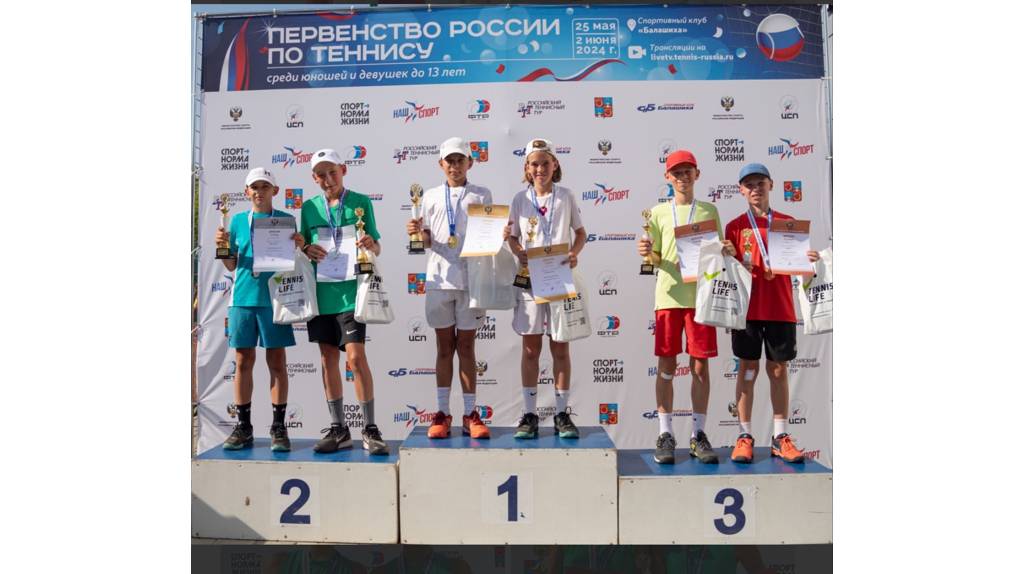 Юный теннисист из Брянска взял две медали на первенстве России
