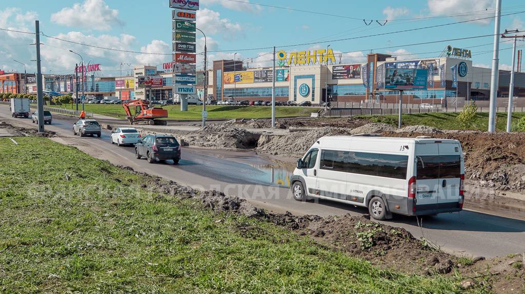 В Брянске на участке подтопления по Объездной проложили временную ливневую трубу