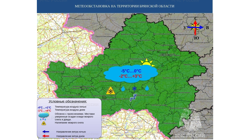 Брянцам в воскресенье 2 февраля обещают мокрый снег при +3 градусах