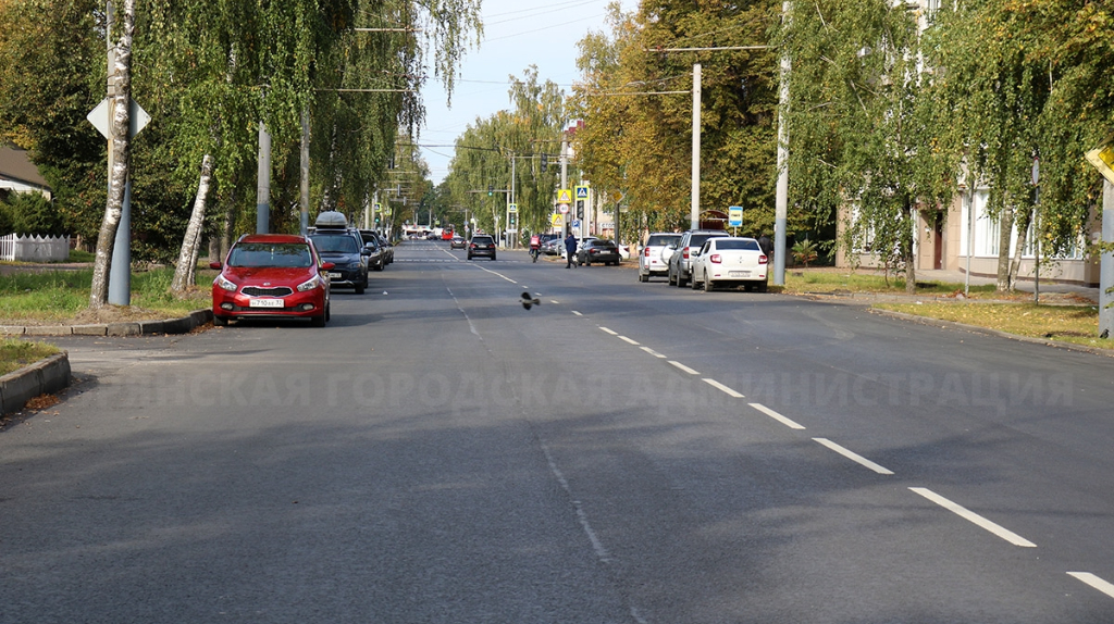 В Брянске завершился капремонт улицы XXII Съезда КПСС
