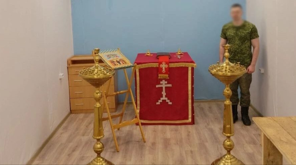 В брянском приграничье появился блиндажный храм