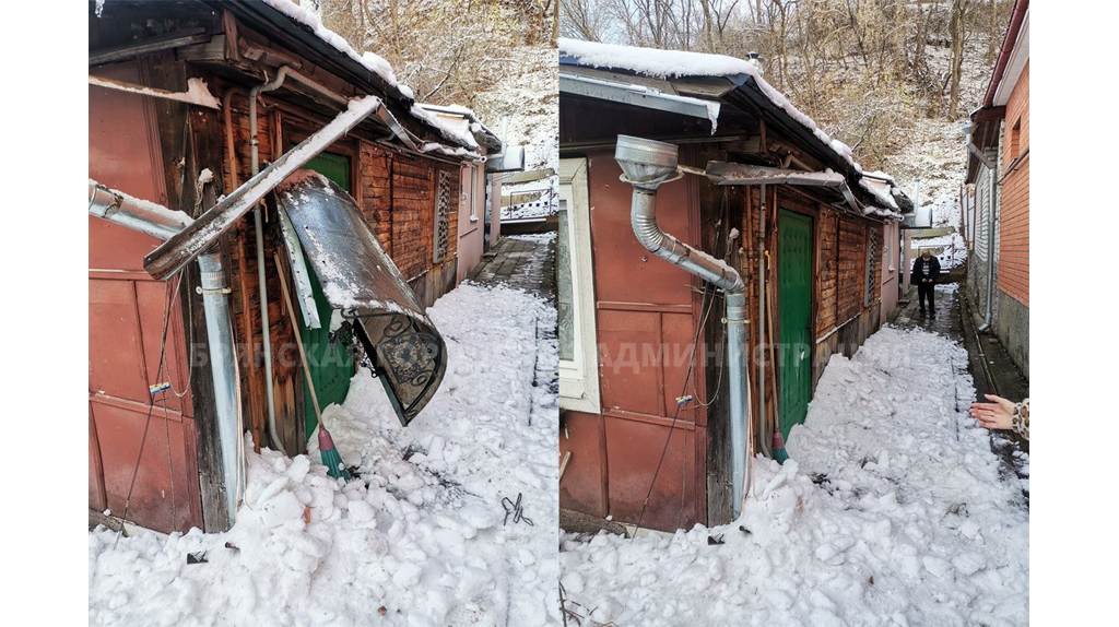 В Брянске после снегопада спасателям пришлось вызволять женщину из ее же дома