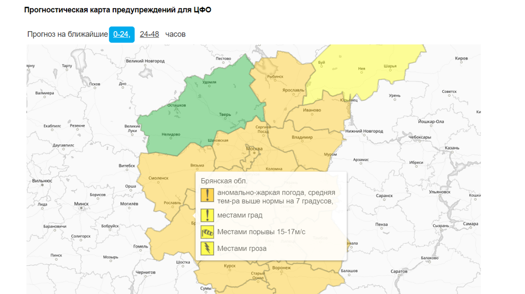 На Брянщине из-за жары ввели оранжевый уровень опасности