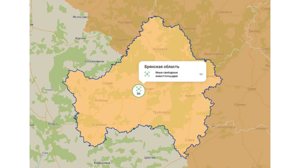 На Инвестиционной карте России появились десятки брянских локаций