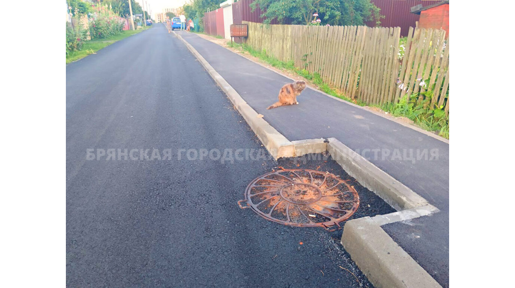 В Брянске на улице Городищенской уложили 550 метров асфальта
