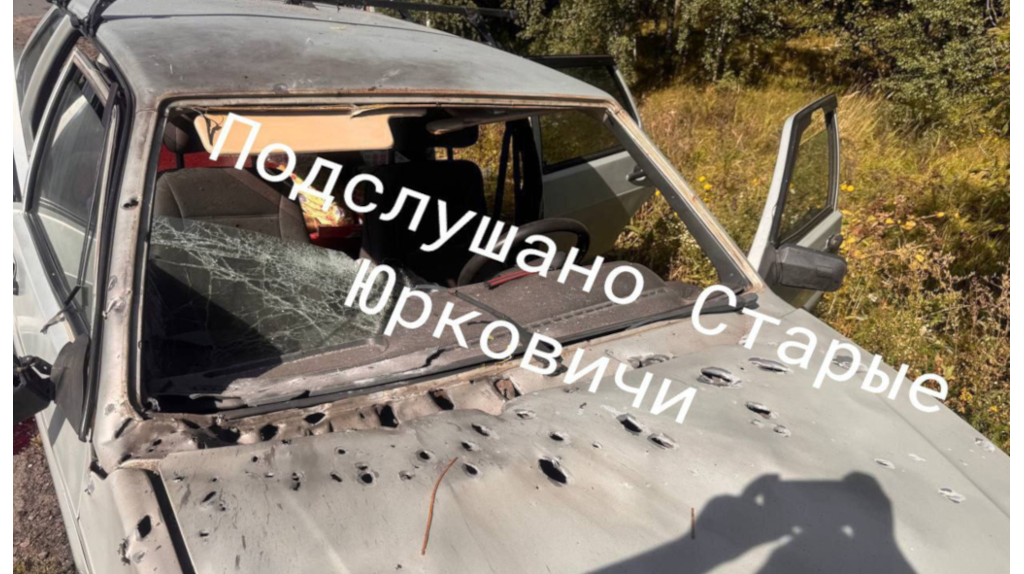 Появились фото машины после подрыва дроном ВСУ в брянском приграничье