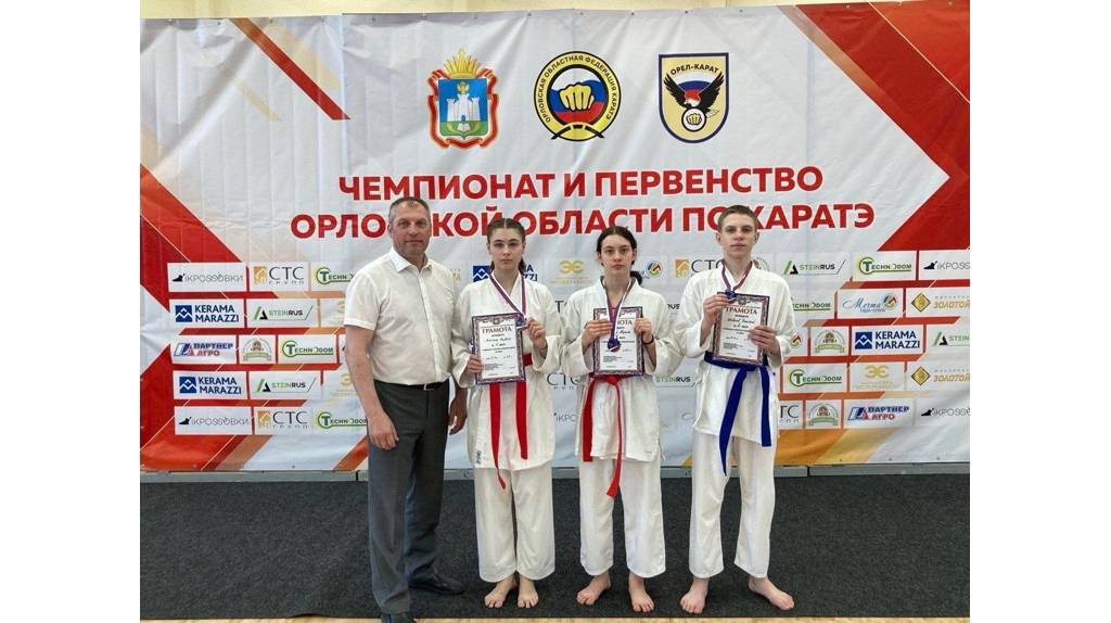 Брянские каратисты взяли три серебра на чемпионате Орловской области