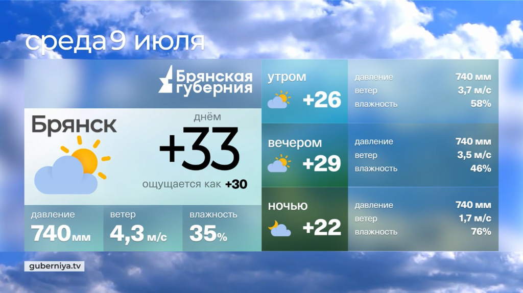 МЧС предупредило жителей Брянской области об аномальной жаре