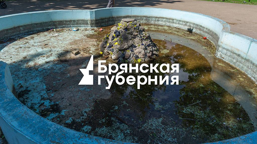 В сквере Володарского района Брянска не могут почистить и включить фонтан