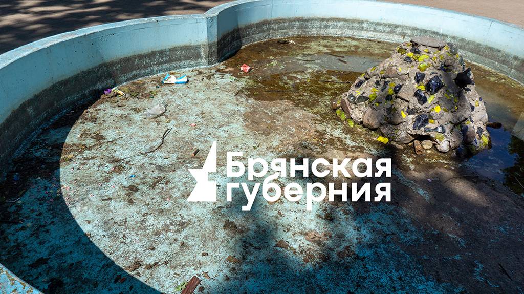 В сквере Володарского района Брянска не могут почистить и включить фонтан