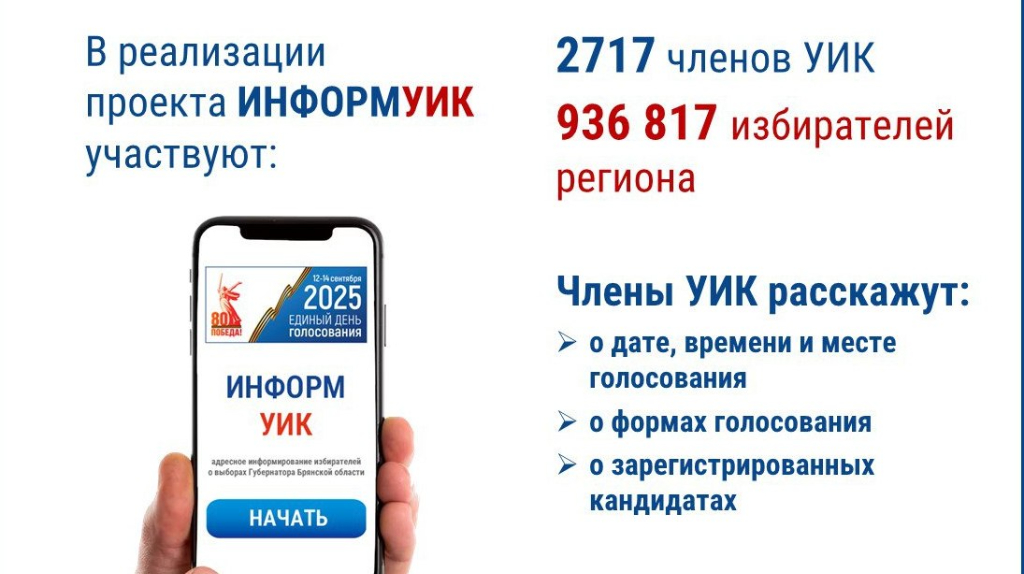 В Брянской области проведут адресное информирование избирателей